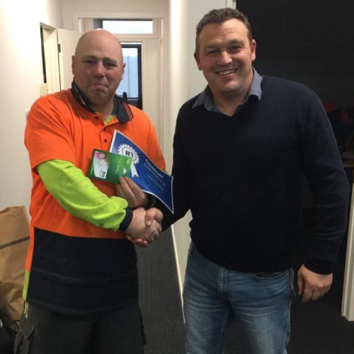 Congratulations Justin Hamilin! Invercargill Employee of the Month for February