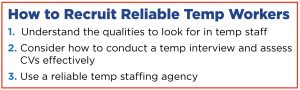 How to Recruit Reliable Temp Workers